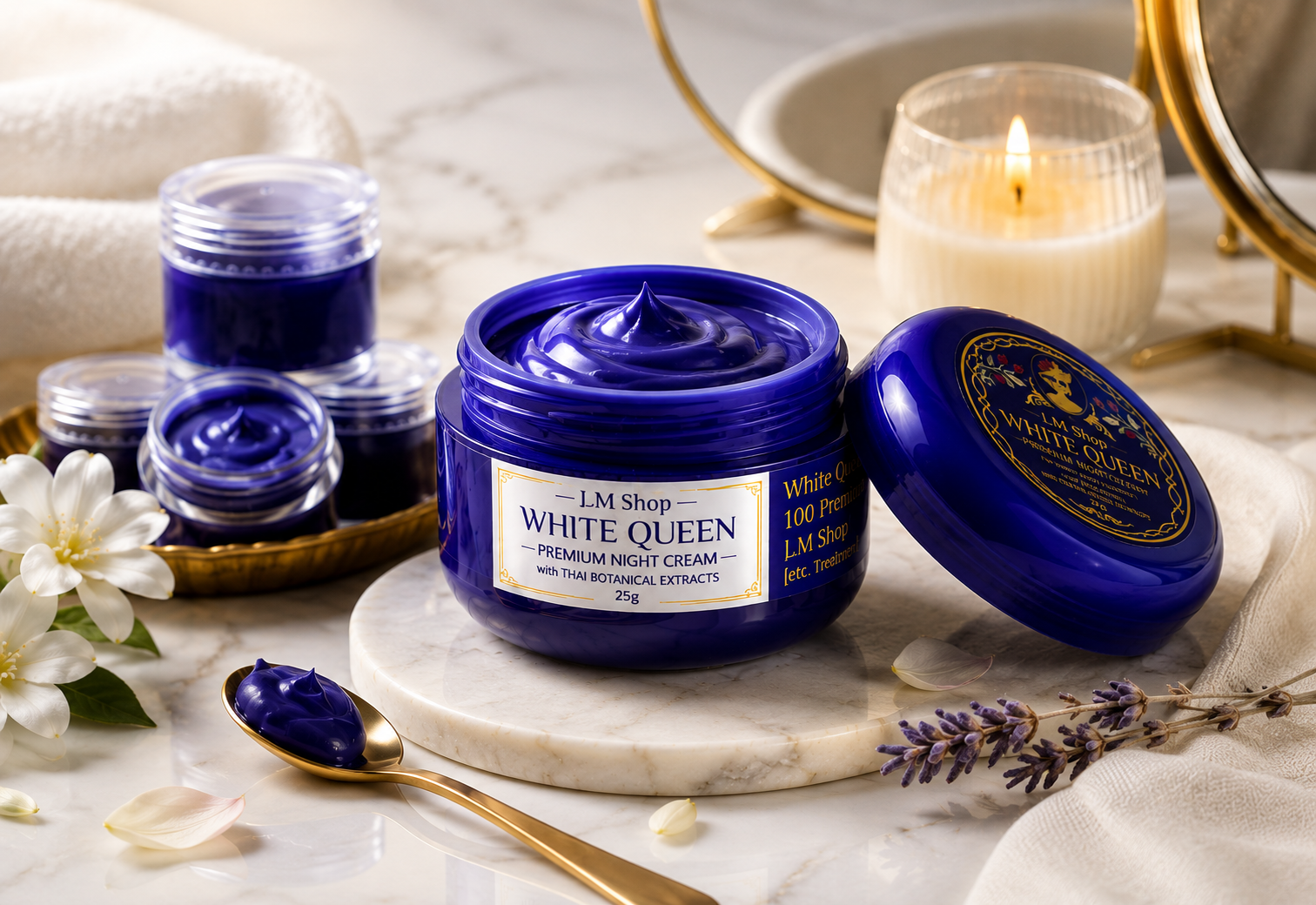 White Queen luxury product styling